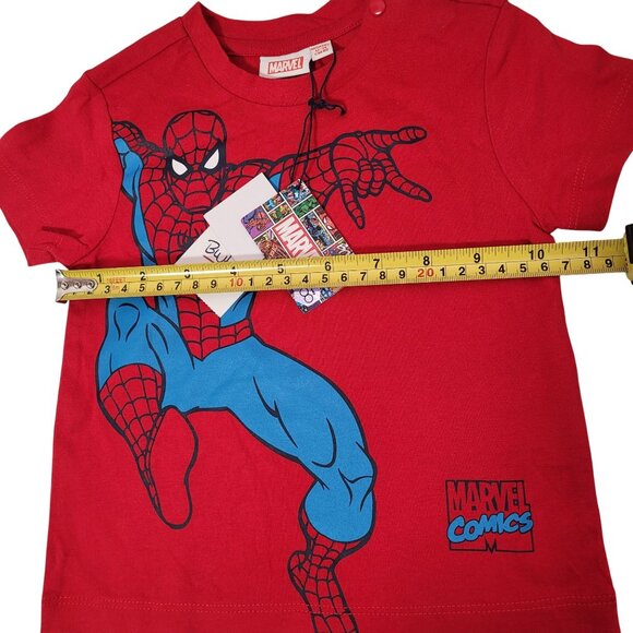Marvel Comics Spider-Man Short Sleeves Red T-Shirt 12-18 Months Toddler - Picture 8 of 9